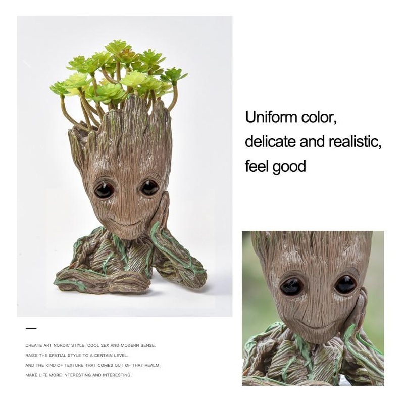 mini flower pot baby groot flowerpot planter cute tree man pen holder