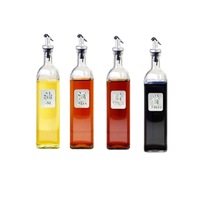 Glass Oil Bottle With Label Kitchen Tools Accessories 250Ml 500Ml Oil & Vinegar Dispensers
