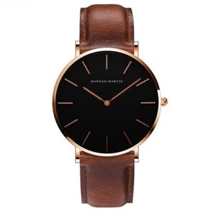 Veile Studios Simple Fashion Japanese Movement Men's Casual Quartz Leather Watch Brown Watches