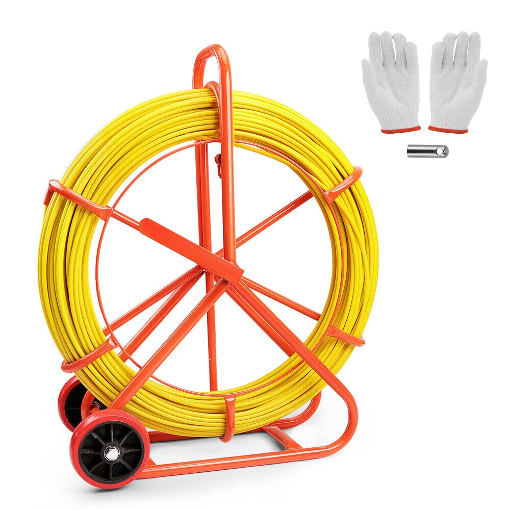 Hodusdy 150Ma8mm Fish Tape Puller Fiberglass Wire Cable Running Duct Rodder Heavy Duty Wire & Cable Connectors Australia