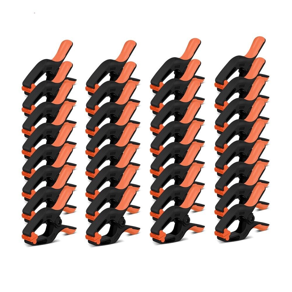 Horusdy 32Pc 7" Nylon Spring Clamp Extra Large Rubber Non Slip Grip Handle Clips Clamps & Vices Australia