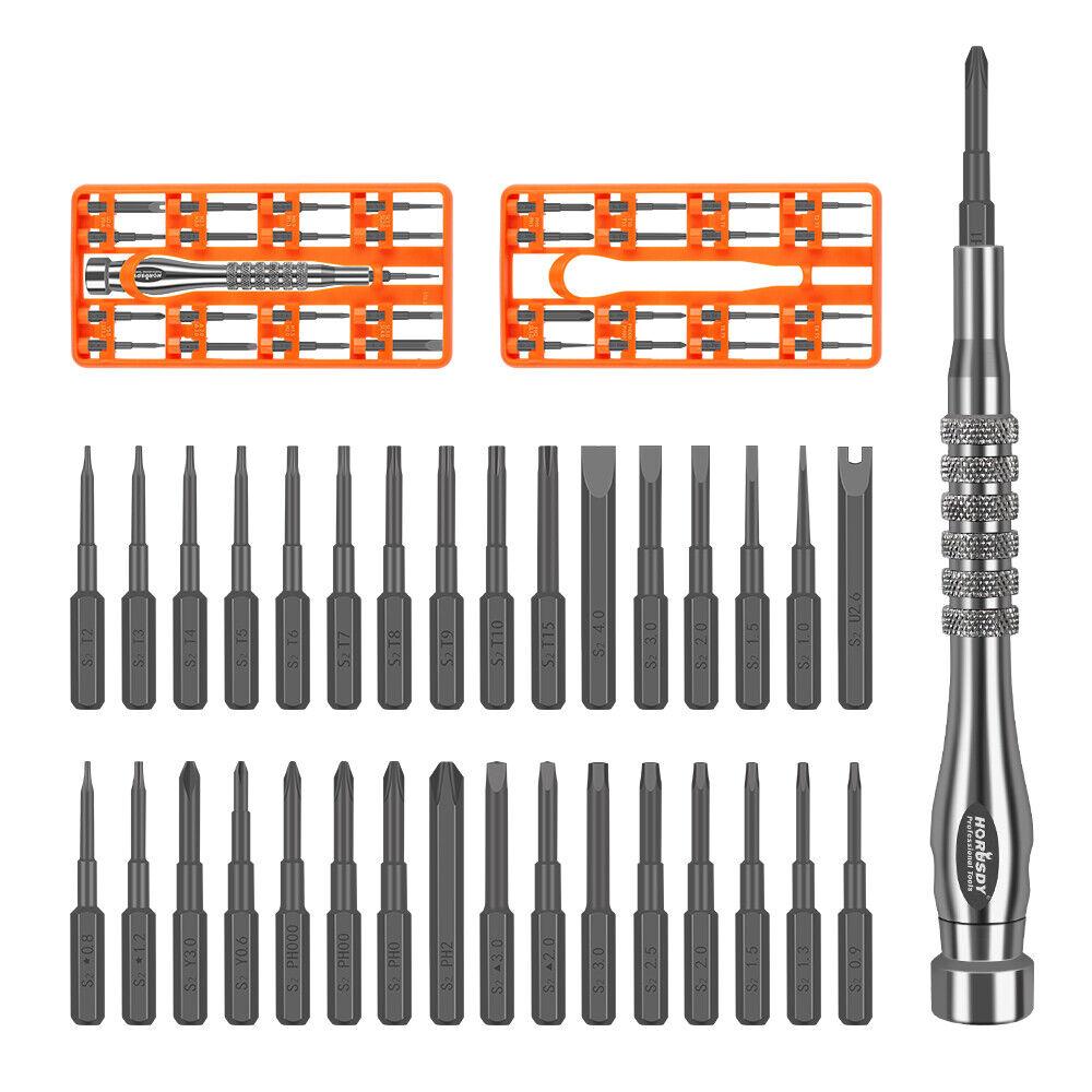 Horusdy 33 Pc Precision Screwdriver Set Bits Philip Flat Slotted Torx Hex Electronic Fix Screwdrivers & Nutdrivers Australia