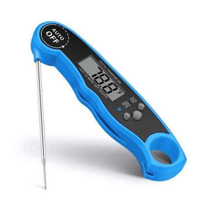 Instant Read Meat Thermometer - Best Waterproof Ultra Fast Thermometer With Backlight.Digital Food Thermometer For Kitchen, Outdoor Cooking, Bbq-Blue