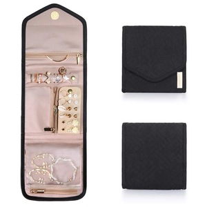 Veile Studios Jewelry Foldable Case Black Xs Portable For Journey Earrings Rings Storage Bag Jewellery Holders & Organisers