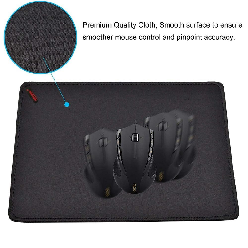 Large Size Black Gaming Mouse Pad Anti-Slip Natural Rubber Pc 