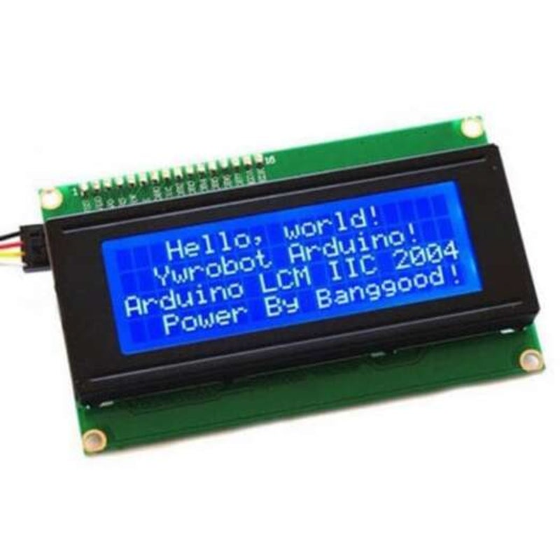 2x Module écran LCD Bleu 2004 I2C/IIC Pour Arduino – 5V, Rétroéclairage Réglable, Adresse 0x27