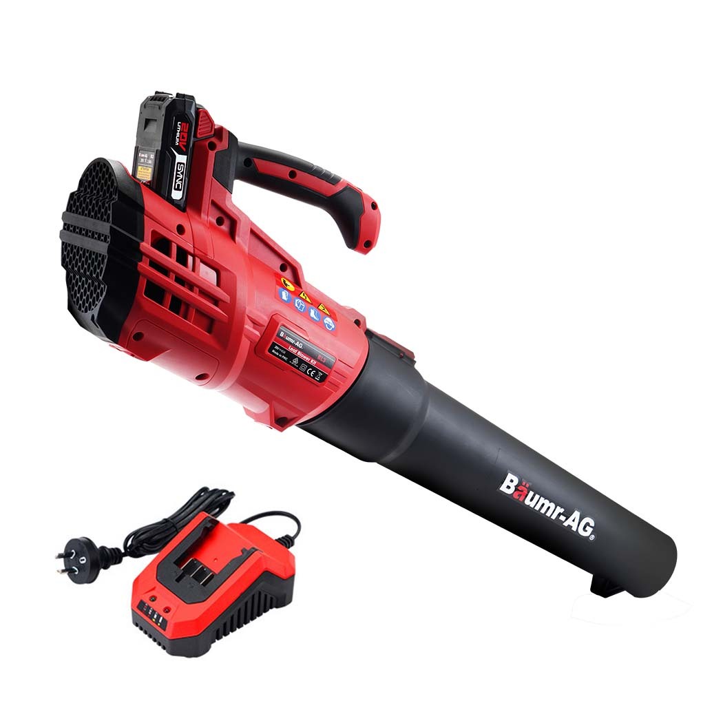 Leaf Blowers Baumr Ag 20V Lithium Cordless Blower Electric Hand Held Garden