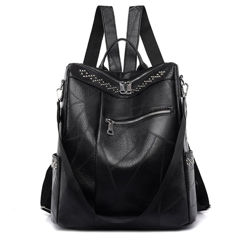 Buy Luxury Large Capacity Backpack Women Designer Pu Leather High ...