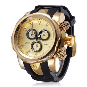 Veile Studios Men's Creative Fashion Big Dial Chronograph Quartz Sport Watch Watches