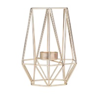 Metal Nordic Candle Holder In Gold Or Rose Decor Accessory Candle Holders & Accessories