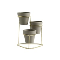 Mini Trio Plant Stand Nordic Flower Succulent Pot With Metal Decor Baskets Pots Window Boxes