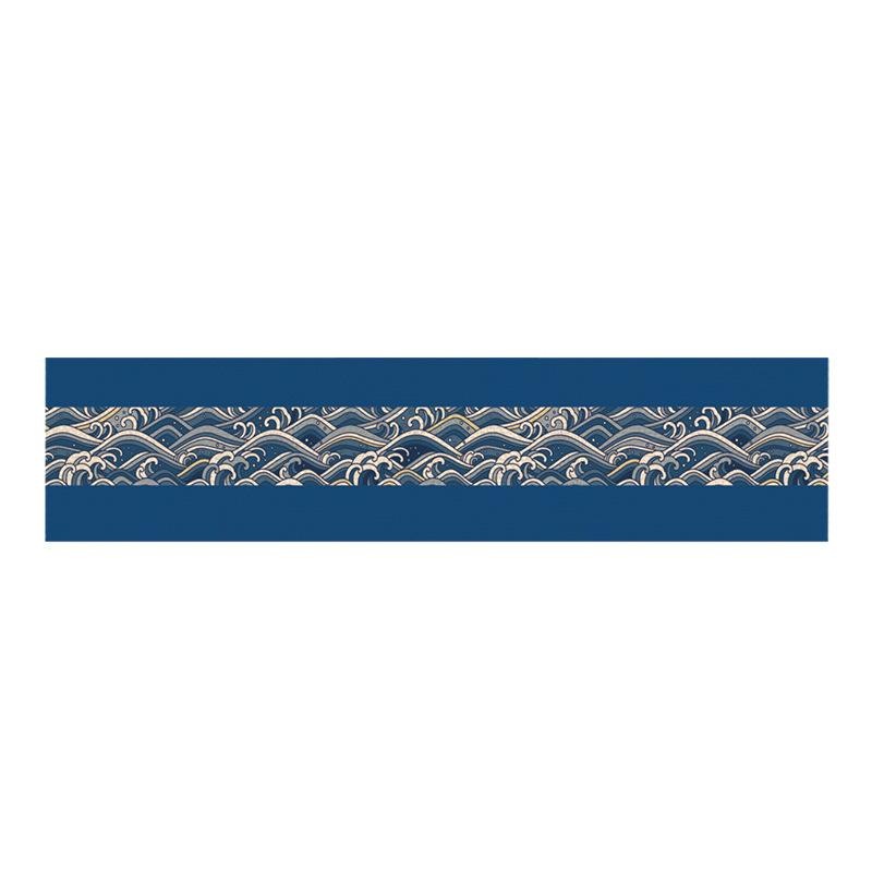 Buy Modern Coastal Blue Wave Dining Table Runner Home Decor MyDeal