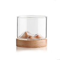 Mountain Whiskey Glass With Base Novelty Barware Drinkware tail & Liquor Glasses
