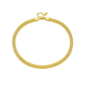 Veile Studios 316L Stainless Steel Gold Colour Thick Chain Choker Necklace For Women Punk Jewelry Necklaces & Pendants