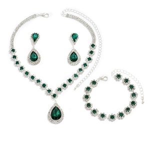 Veile Studios Fashion Jewelry Bridal Suit Necklace Ear Bracelet Three Piece Set Necklaces & Pendants