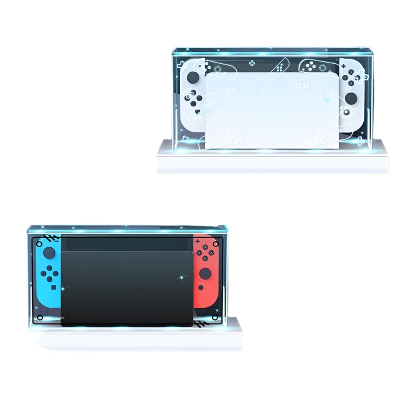 Buy Nintendo Switch Oled Dustproof Display Case With Led Lighting For ...