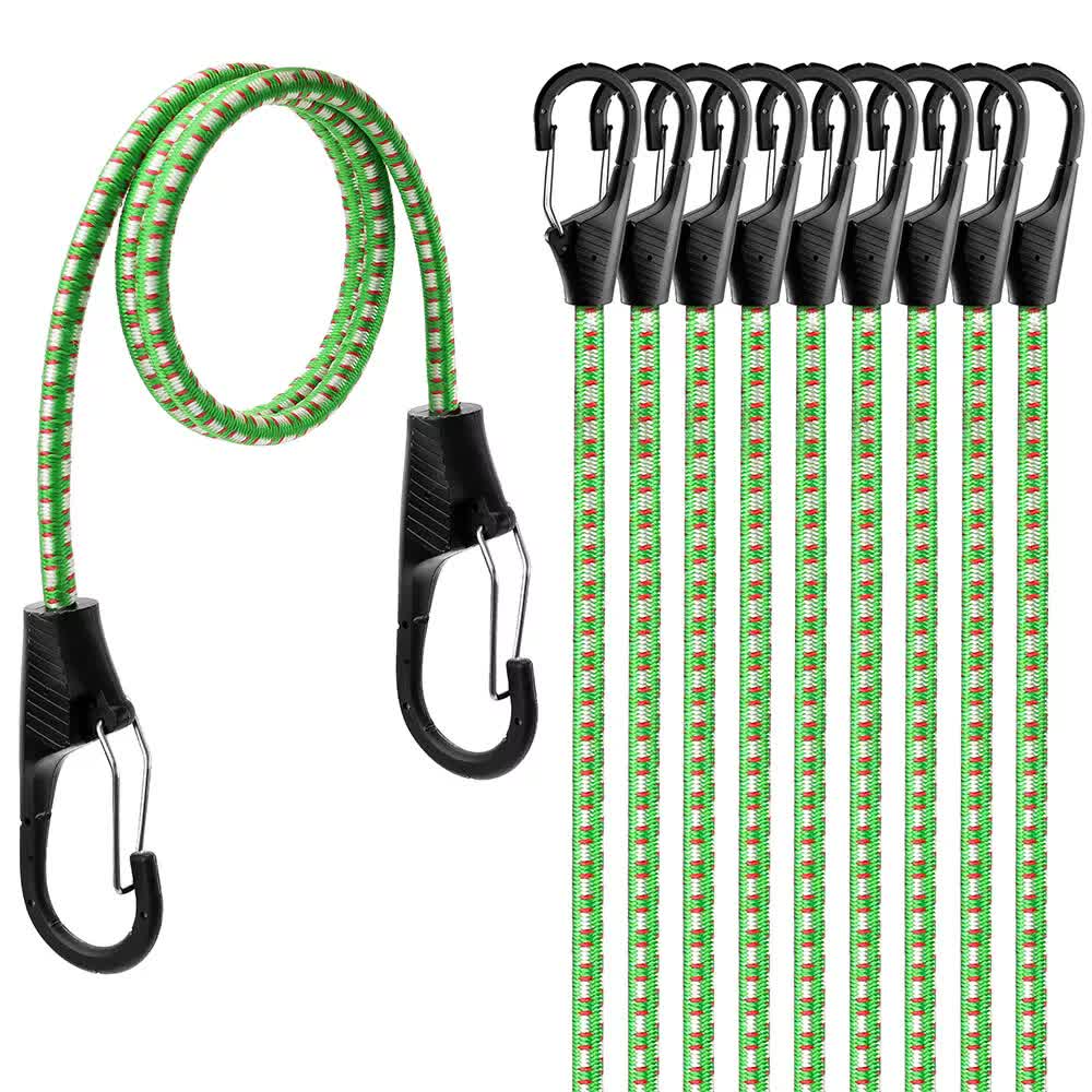 Other Hand Tools 10 Piece Bungee Cords With Hook 40Inch Outdoor Elastic Straps