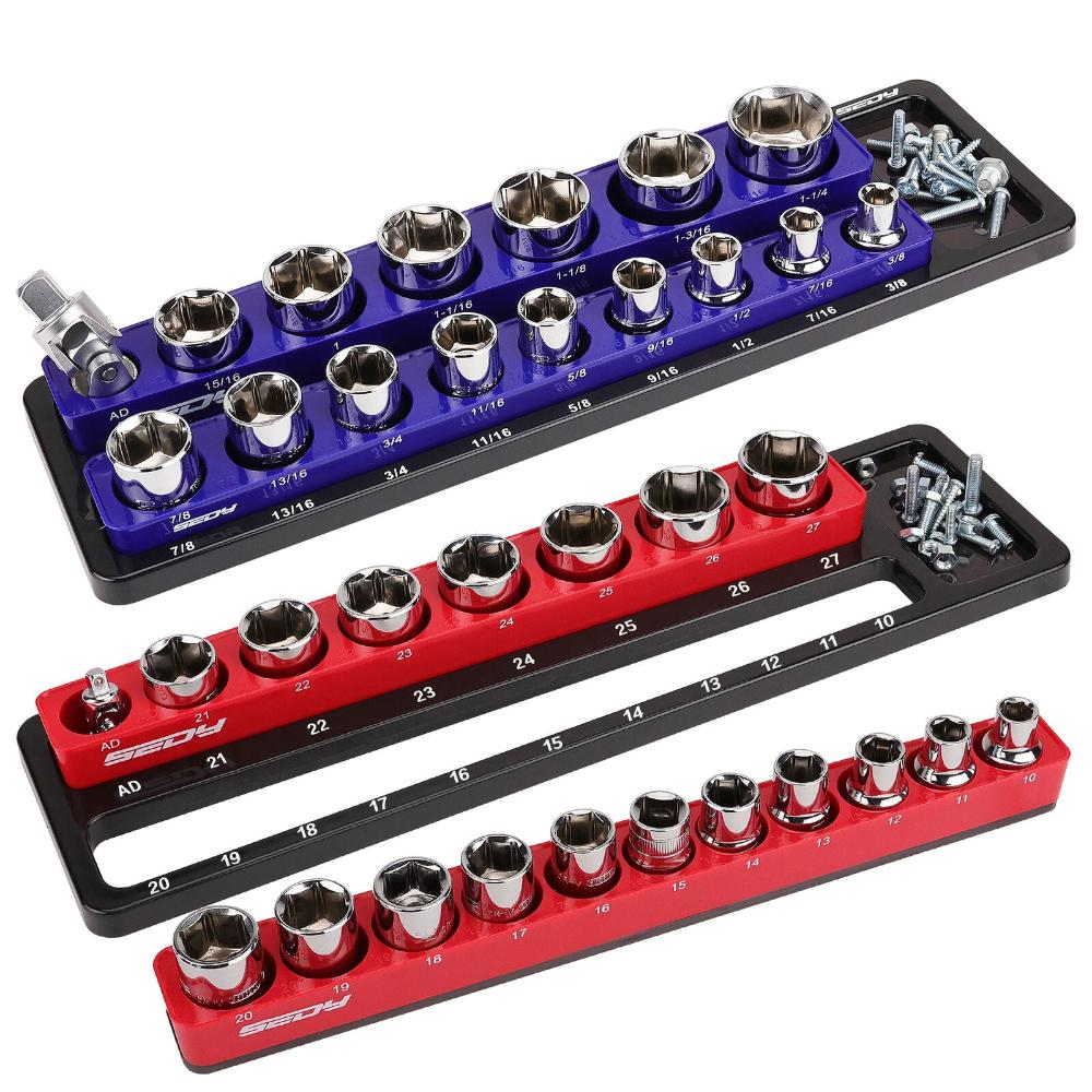 Buy Other Tool Storage Sedy 2Pc Magnetic Socket Organizer 1/2 Drive ...