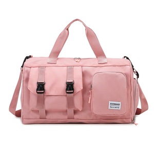 Pink Holographic Gym Duffel Bag Dry Wet Separation Large Capacity Duffle Bags