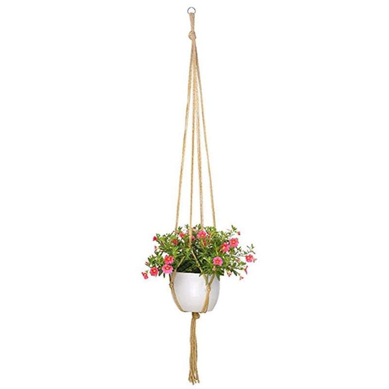 Buy Plant Stands Hemp Rope Hanging Pot Basket Flower Holder MyDeal