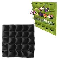 25 Pockets Vertical Garden Hanging Plant Grow Bag Wall Planting Pots Baskets Pots Window Boxes