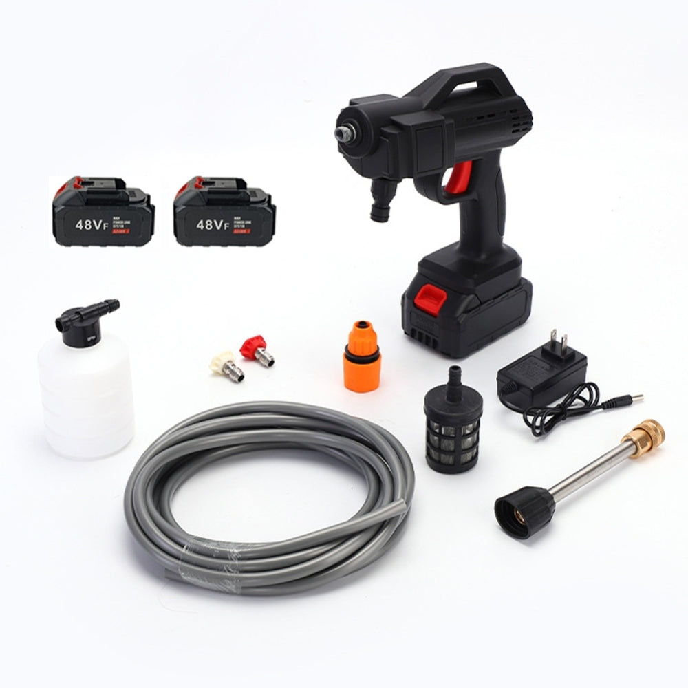 Pressure Washers Electric Car Washer Cordless Spray Gun W/ 2 Battery Water
