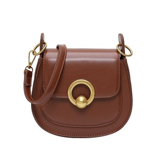 Hod Health And Home Pu Leather Saddle Fashion Shoulder Simple Bag Lady Solid Colour Handbags Women's Bags & Handbags