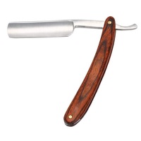 Razors Blades Antique Men's Straight Cut Carbon Steel Folding Retro Barber Beard Throat Shaving Pearwood Handle Male Men's Razor Blades