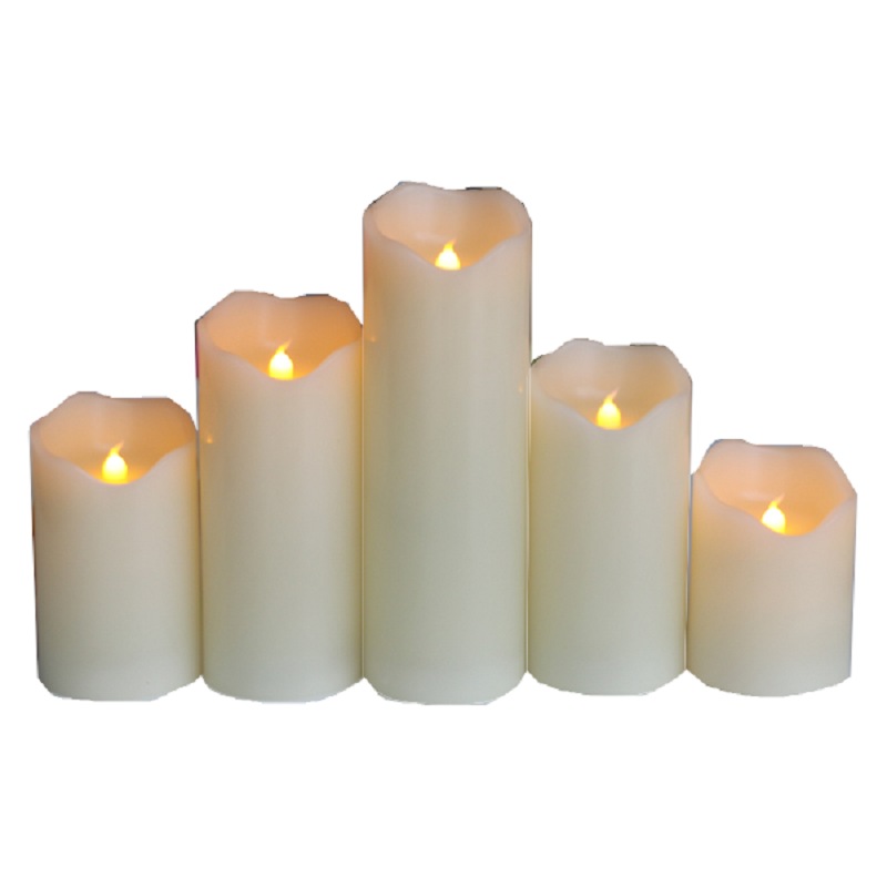 Buy Real Wax Flameless Pillar Candle Home Decor MyDeal