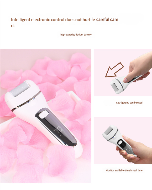 Electrical File Buy Rechargeable Electric Foot File With Lcd Display 3 Grit Heads ...