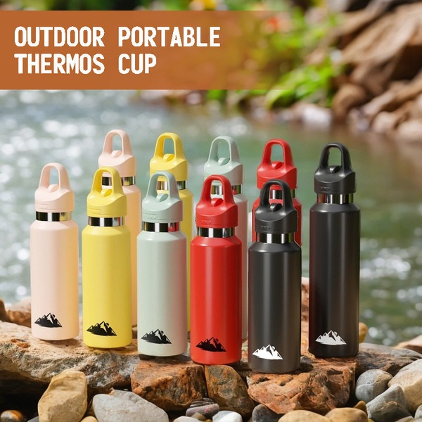 Buy Red 480Ml Insulated Stainless Steel Water Bottle Leakproof One ...