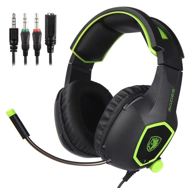 Buy Sades 3 5mm Wired Gaming Headphones Over Ear Game Headset With Microphone Volume Control For