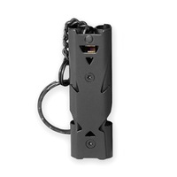 2Pcs High Decibel Stainless Steel Portable Keychain Double Pipe Emergency Whistle Safety Whistles