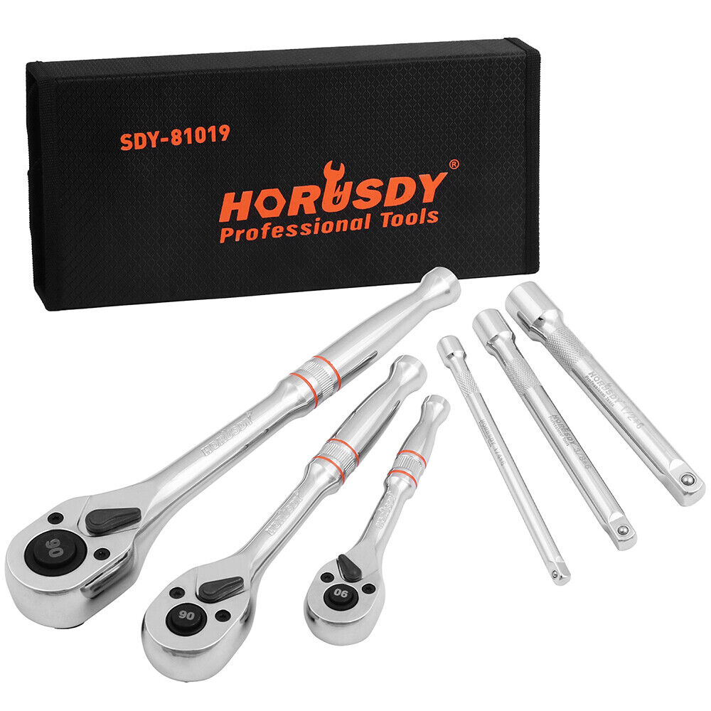 Sedy Mini Ratchet Spanner 1/2 3/8 1/4 Drive 90 Tooth Extension Bar Workshop With Bag Ratchet Wrenches Australia