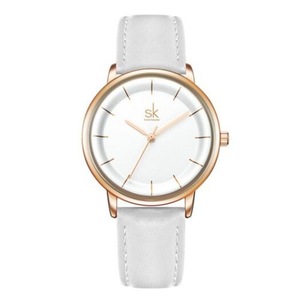 Veile Studios K0110l Simple Fashion Leather Quartz Waterproof Female Watch White Watches