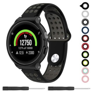 Silicone Sports Band Strap For Garmin Approach S6 / S20 S5 Black Watch Bands