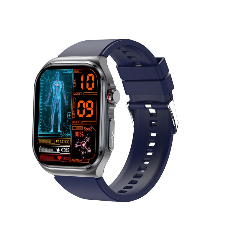 Buy Smart Watches Blue Smartwatch With Bluetooth Calling Ecg Blood ...