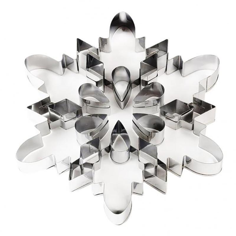 Stainless Steel Snowflake Cookie Cutter Baking Tools
