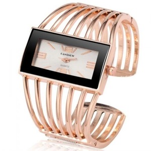 Veile Studios Stylish Bracelet Watch Women Rose Gold Quartz Rectangle Dial Clock For Lady Girls White Watches