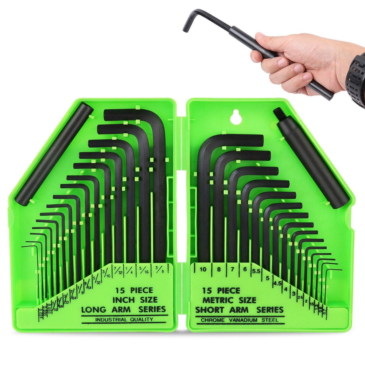 Swanlake 32Pcs Hex Key Set Allen Wrench Metric & Sae Storage Case L Shape Crv Au Hex Keys & Hex Wrenches Australia