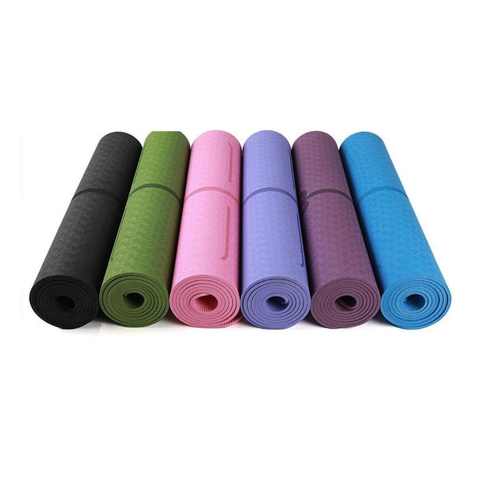 Non-Slip Yoga Mat With Position Lines Beginner Home Fitness Exercise Workout