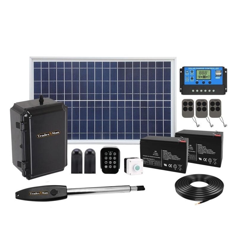 Tradesman Swing Gate Opener Automatic Full Solar Power Kit Remote Control Gate Openers Australia