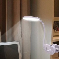 Usb Rechargeable Clip Led Table Lamp Dimmable Touch White Reading Lights