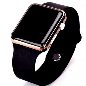 Hod Health And Home Mens Sports Watch Casual Led Digital Rubber Black Watch Bands