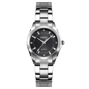 Veile Studios Silver Black Waterproof Quartz Women Watch With Rhinestone Steel Strap Delicate And Creative Watches