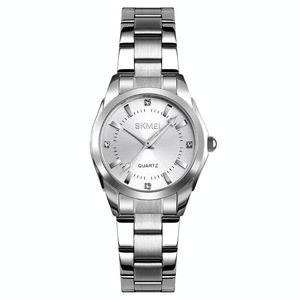 Veile Studios Silver Waterproof Quartz Women Watch With Rhinestone Steel Strap Delicate And Creative Watches