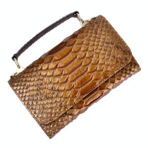 Versatile Lady Crossbody Wrist Bag Multi Functional Big Snake Pattern Copper Women's Bags & Handbags