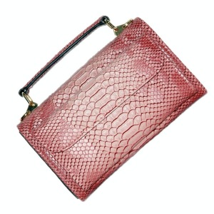 Versatile Lady Crossbody Wrist Bag Multi Functional Snake Pattern Pink Women's Bags & Handbags