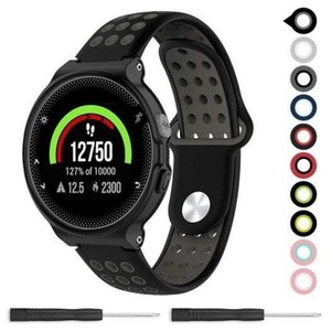 Watches Silicone Sports Band Strap For Garmin 230 / 235 630 735 Black Watch Bands