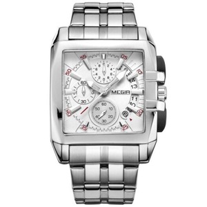 Veile Studios 2018 Men's Watch Steel Belt Sports Outdoor Square White Watches
